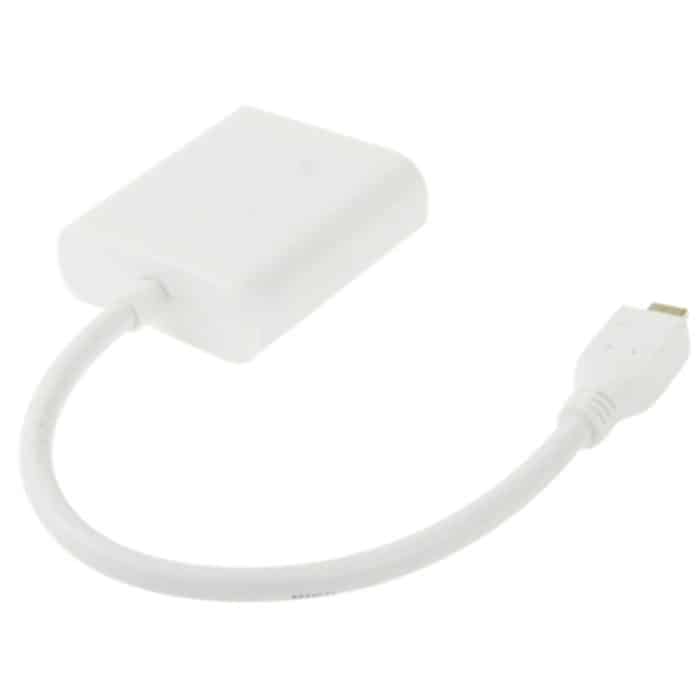 22 cm Micro HDMI-Stecker auf VGA-Buchse Videoadapterkabel, unterstützt Full HD 1080P – Bild 2