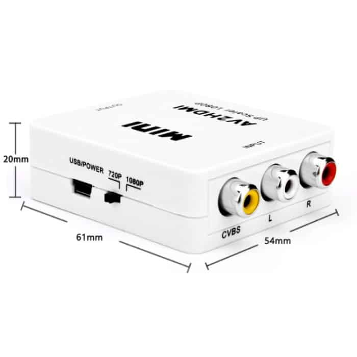 Mini CVBS / L + R Audio zu HDMI Konverter Adapter – Bild 3
