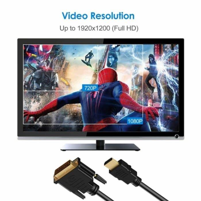 1,8 m HDMI-zu-DVI-Hochgeschwindigkeitskabel, kompatibel mit PlayStation 3 – Bild 5