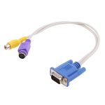Kabel der VGA-Grafikkarte zum S-Video- und Cinch-TV-Displayadapter