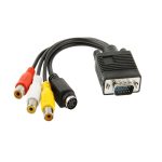 VGA-zu-S-Video-AV-Cinch-TV-Wandler-Kabeladapter mit 2 Audiokabeln – Bild 2
