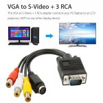 VGA-zu-S-Video-AV-Cinch-TV-Wandler-Kabeladapter mit 2 Audiokabeln – Bild 4
