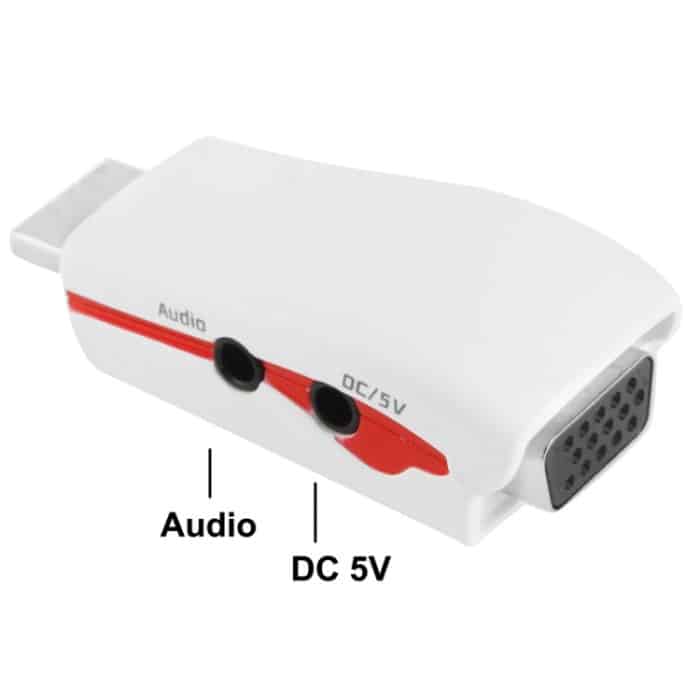 Full HD 1080P HDMI zu VGA Adapter für Strom und Audio – Bild 3