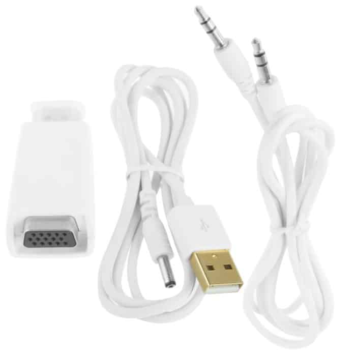 Full HD 1080P HDMI zu VGA Adapter für Strom und Audio – Bild 4