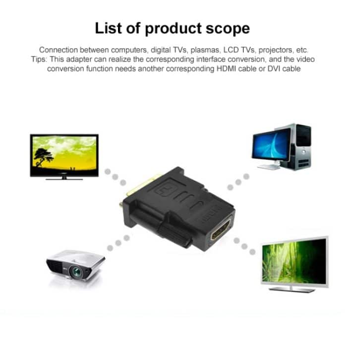 DVI-D 24 + 1 Pin Stecker auf HDMI 19 Pin Buchse Adapter für Monitor / HDTV – Bild 5