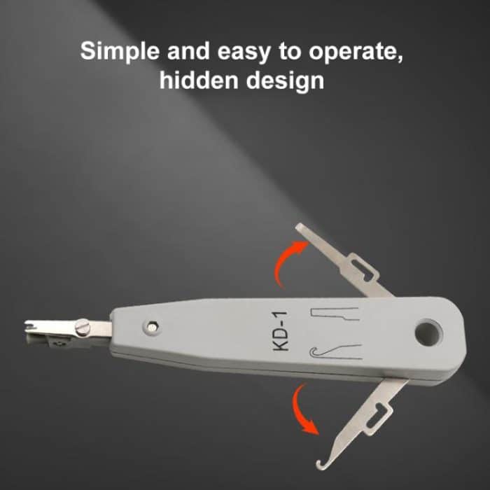 RJ45 / RJ12 / RJ11-Netzwerk BT-Telefonbuchse Multi Punch Insertion Tool (Weiß) – Bild 6