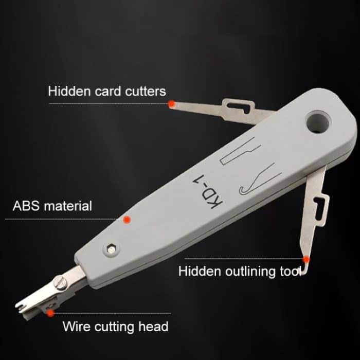 RJ45 / RJ12 / RJ11-Netzwerk BT-Telefonbuchse Multi Punch Insertion Tool (Weiß) – Bild 7