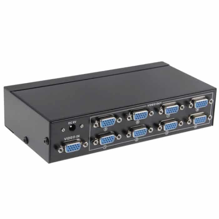 S-PC-0947.jpg FJ-2508A 8-Port-VGA-Video-Splitter Hohe Auflösung 1920 x 1440 Unterstützt 250-MHz-Videobandbreite – Bild 1