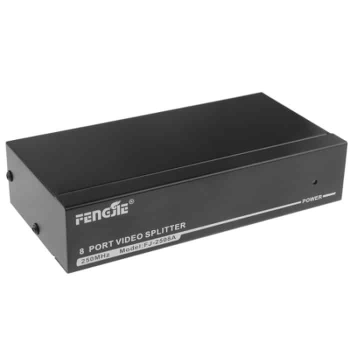 FJ-2508A 8-Port-VGA-Video-Splitter Hohe Auflösung 1920 x 1440 Unterstützt 250-MHz-Videobandbreite – Bild 3