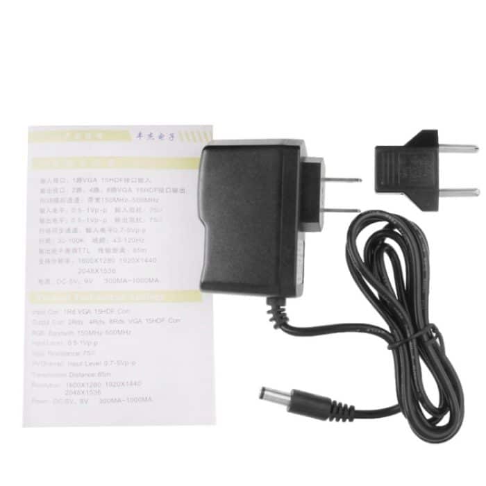 FJ-2508A 8-Port-VGA-Video-Splitter Hohe Auflösung 1920 x 1440 Unterstützt 250-MHz-Videobandbreite – Bild 5