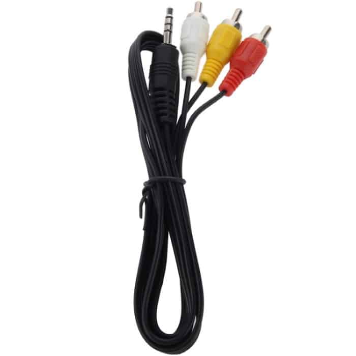 3,5 mm Stereo-Stecker auf 3 Cinch-Stecker Kabel, Länge: 75 cm – Bild 2