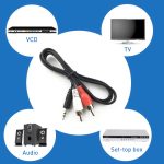 Gute Qualität Buchse 3,5 mm Stereo-RCA-Stecker-Audiokabel, Länge: 5 m – Bild 5