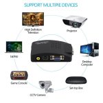 Hochauflösendes (BNC) Video und S-Video in VGA-Konvertierung (schwarz) – Bild 7