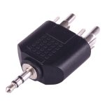 2 Cinch-Stecker auf 3,5-mm-Stecker Audio Y-Adapter (schwarz) – Bild 3