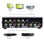 4 Port Eingang 1 Ausgang Audio Video AV RCA Switch Box – Bild 5