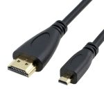 1,5 m Micro HDMI zu HDMI 19-poliges Kabel, Version 1.4 (schwarz)