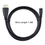 1,5 m Micro HDMI zu HDMI 19-poliges Kabel, Version 1.4 (schwarz) – Bild 3