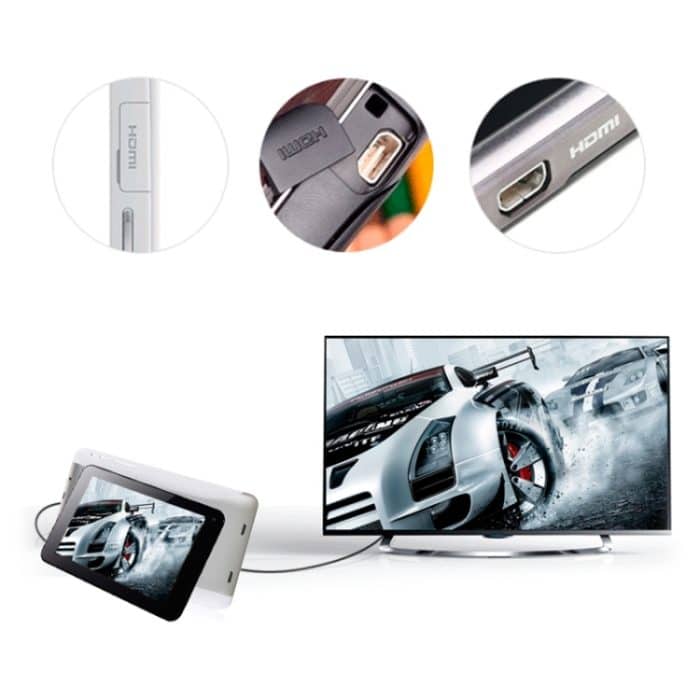 1,5 m Micro HDMI zu HDMI 19-poliges Kabel, Version 1.4 (schwarz) – Bild 6