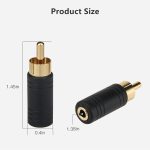 Cinch-Stecker an 6,35-mm-Stereobuchse – Bild 2