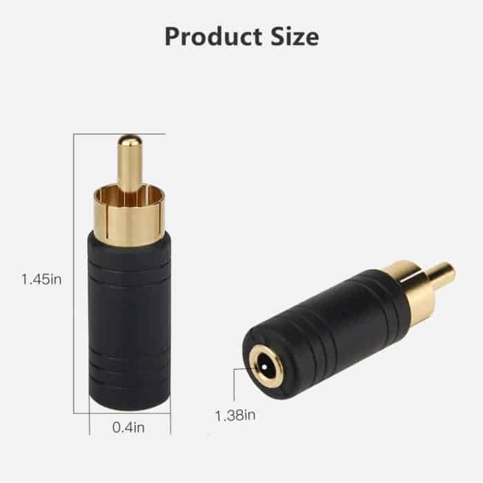 Cinch-Stecker an 6,35-mm-Stereobuchse – Bild 2