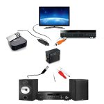 Digitaler optischer koaxialer Toslink zum analogen Cinch-Audiokonverter (schwarz) – Bild 4