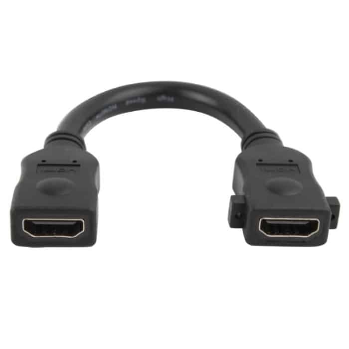 18 cm 19-poliges HDMI-Kabel von Buchse zu Buchse (schwarz) – Bild 1
