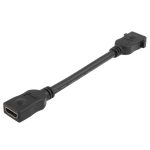 18 cm 19-poliges HDMI-Kabel von Buchse zu Buchse (schwarz) – Bild 2