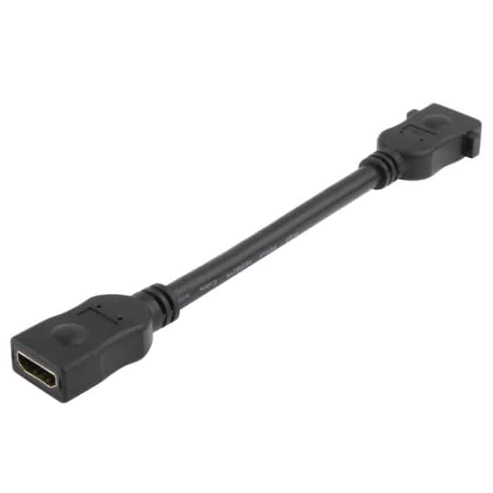 18 cm 19-poliges HDMI-Kabel von Buchse zu Buchse (schwarz) – Bild 2