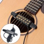Free Hole Guitar Sound Tonabnehmer mit Kabel (schwarz)