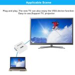 HD 1080P HDMI Mini VGA zu HDMI Scaler Box Audio Video Digital Konverter (Weiß) – Bild 8