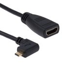17 cm 90-Grad-Micro-HDMI-Kabeladapter von rechts nach HDMI-Buchse (schwarz) – Bild 2