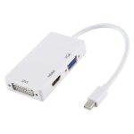 3 in 1 Mini DisplayPort Stecker auf HDMI + VGA + DVI Buchse Adapter Konverter für Mac Book Pro Air, Kabellänge: 18 cm, Mini DP to HDMI+VGA+DVI (Good) – Bild 2
