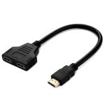 30cm 1080P HDMI-Anschluss-Stecker auf 2 weiblich 1 in 2-Teiler-Kabel-Adapter-Konverter – Bild 2