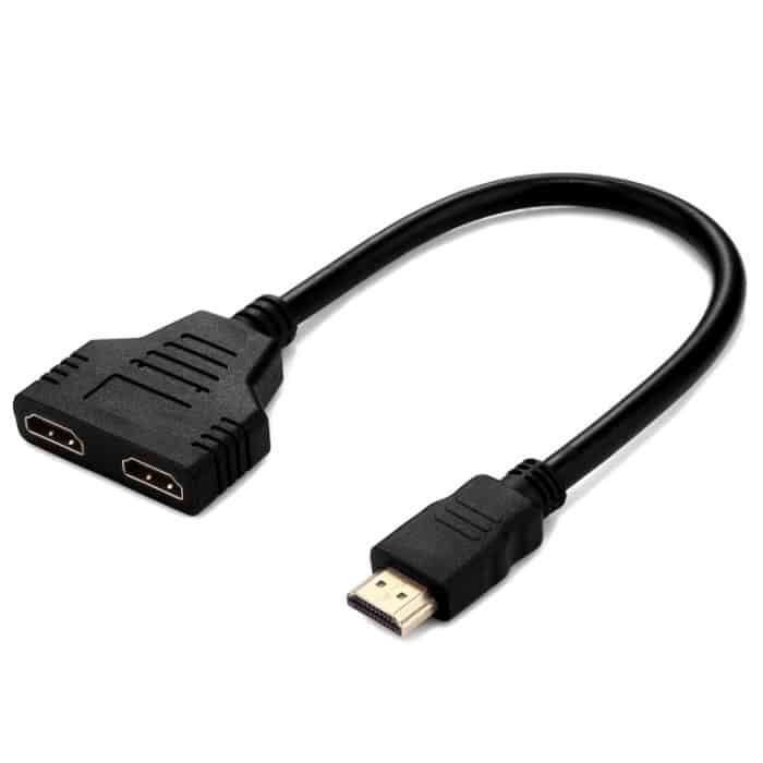 30cm 1080P HDMI-Anschluss-Stecker auf 2 weiblich 1 in 2-Teiler-Kabel-Adapter-Konverter – Bild 2