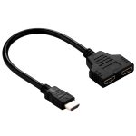 30cm 1080P HDMI-Anschluss-Stecker auf 2 weiblich 1 in 2-Teiler-Kabel-Adapter-Konverter – Bild 3