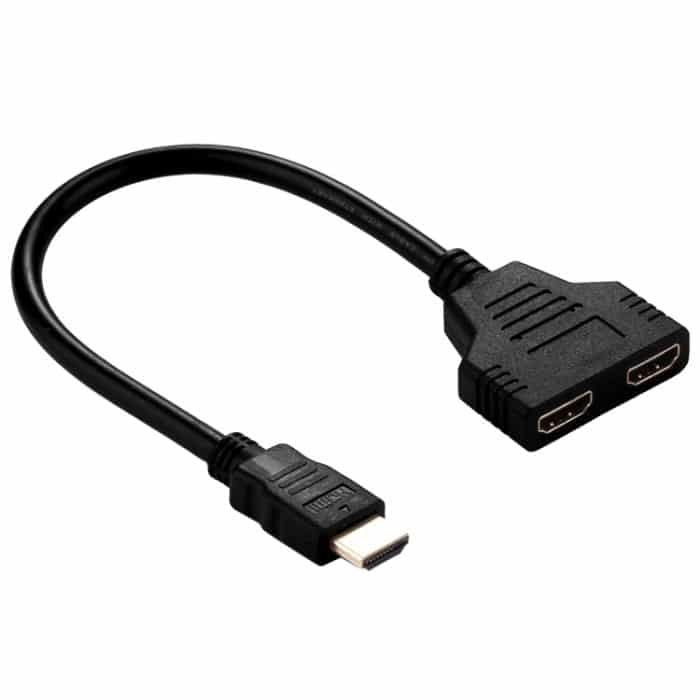 30cm 1080P HDMI-Anschluss-Stecker auf 2 weiblich 1 in 2-Teiler-Kabel-Adapter-Konverter – Bild 3