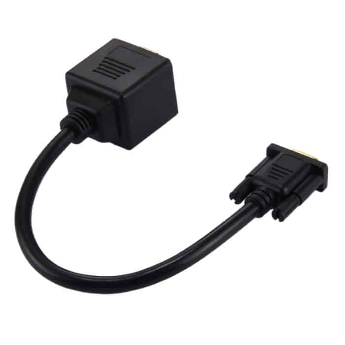 30 cm langes VGA-Stecker auf 2 VGA-Buchsen-Splitterkabel, VGA Male – Bild 3