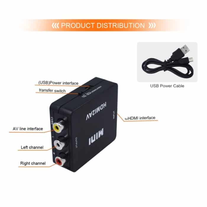 VK-126 Mini HD HDMI zu AV / CVBS Videokonverter Adapter – Bild 6