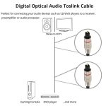 Digitales Audio-Glasfaserkabel Toslink M bis M, Außendurchmesser: 5,0 mm, Länge: 3 m – Bild 5