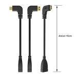 16 cm vergoldetes Mini-HDMI-Stecker-zu-HDMI-19-poliges Buchsenkabel, 90 Grad rechtwinklig – Bild 3