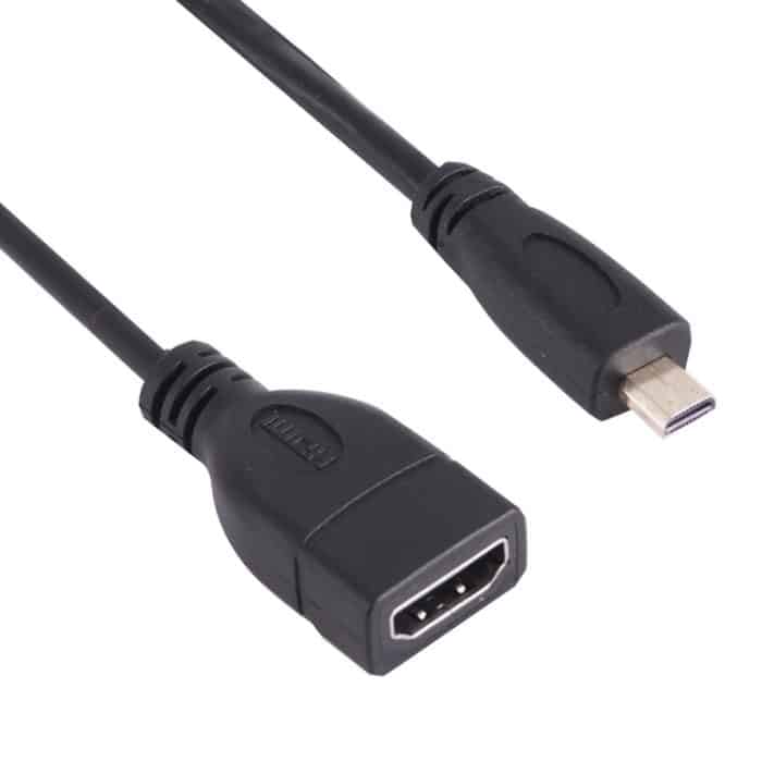 17 cm Micro-HDMI-Stecker auf HDMI-Buchse Adapterkabel – Bild 2