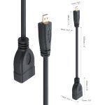 17 cm Micro-HDMI-Stecker auf HDMI-Buchse Adapterkabel – Bild 3