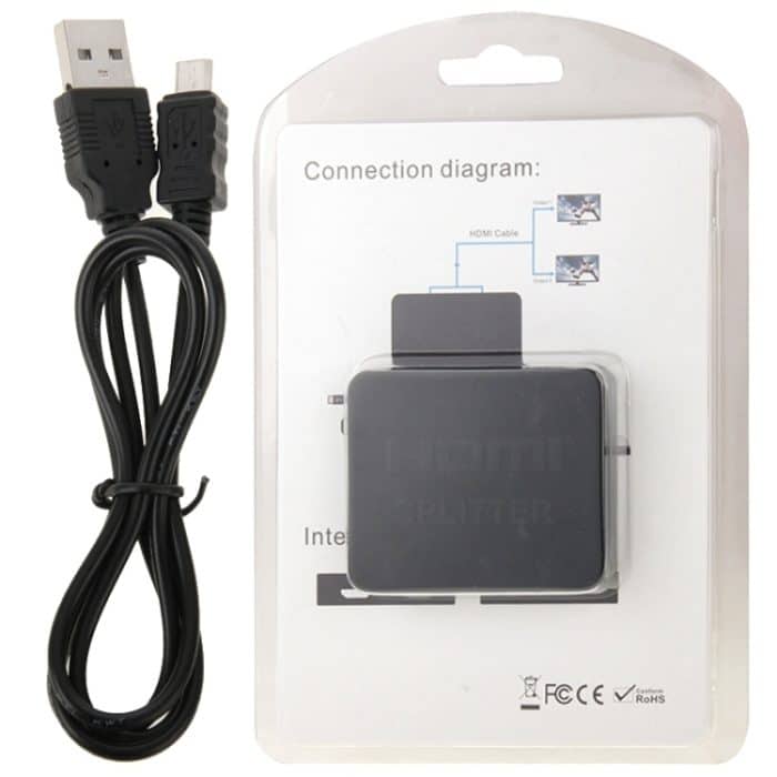 Mini Full HD 4K 1x2 HDMI 3D V1.4b Splitter für HDTV / STB / DVD / Projektor / DVR – Bild 4