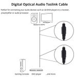 Digital Audio Toslink-Glasfaserkabel, Länge: 1,5 m, Außendurchmesser: 4,0 mm (vergoldet) – Bild 2