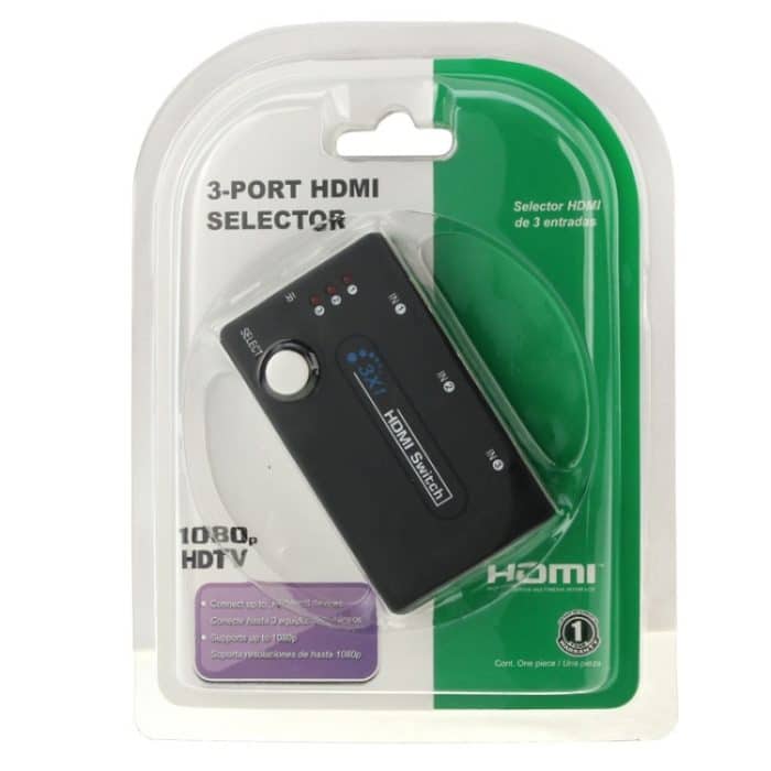 Mini 3x1 HD 1080P HDMI V1.3 Wahlschalter mit Fernbedienung für HDTV / STB / DVD / Projektor / DVR – Bild 8