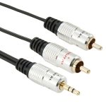 3,5 mm Klinken-Stereo-2-Cinch-Stecker-Audiokabel, Länge: 3 m – Bild 3