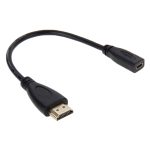 20 cm HDMI-Stecker auf Micro-HDMI-Buchse Adapterkabel