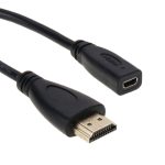 20 cm HDMI-Stecker auf Micro-HDMI-Buchse Adapterkabel – Bild 2