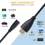 20 cm HDMI-Stecker auf Micro-HDMI-Buchse Adapterkabel – Bild 5