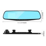 480P 2,8-Zoll-Bildschirmanzeige Fahrzeug-DVR, 140-Grad-Weitwinkelbetrachtung, Unterstützung von Schleifenaufzeichnung / Bewegungserkennung – Bild 5